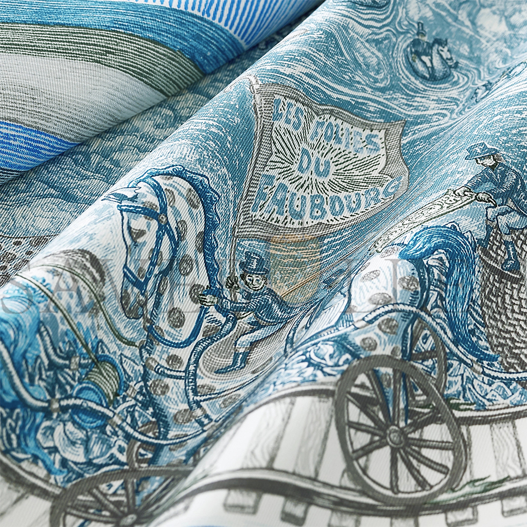 HERMÈS LES FOLIES DU FAUBOURG SCARF 90 H004147S (88*88) HERMÈS LES FOLIES DU FAUBOURG SCARF 90 H004147S (88*88)